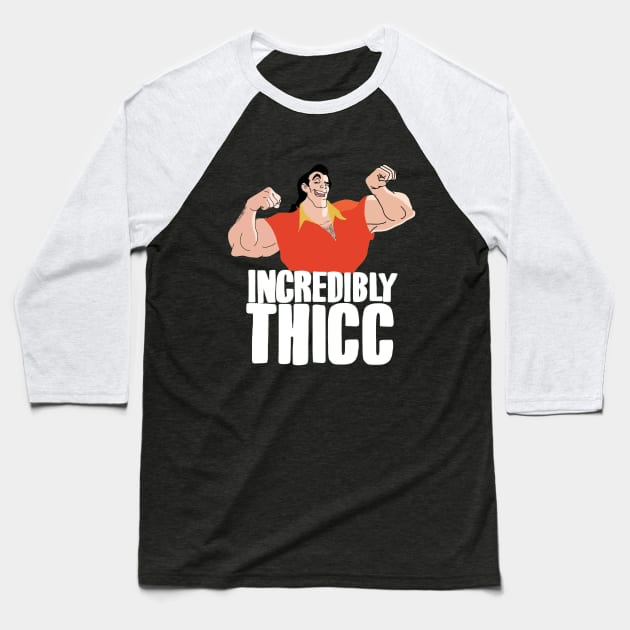 Incredibly Thicc Baseball T-Shirt by Whitelaw Comics